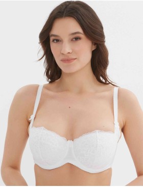 Бюстгальтер балконет Elli 7055 белый, Цвет: белый, Размеры: 75D, изображение 3