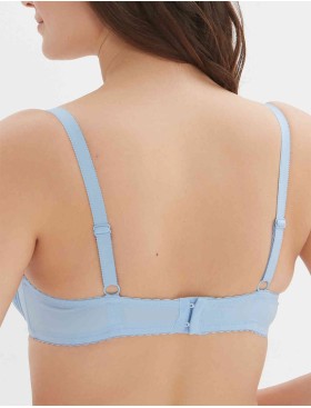 Бюстгальтер балконет Elli 7055 голубой, Цвет: голубой, Размеры: 75D, изображение 2