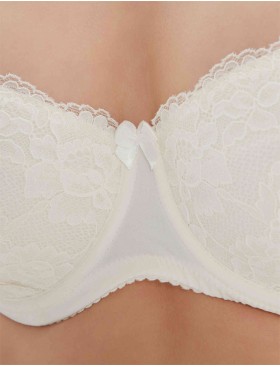 Бюстгальтер балконет Elli 7055 молоко, Цвет: молоко, Размеры: 75D, изображение 5