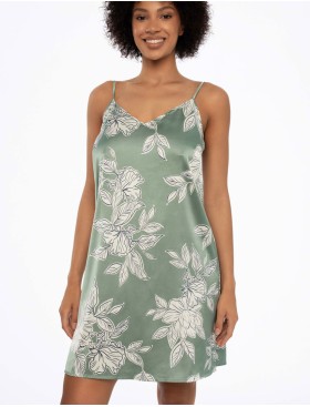 Сорочка атласная Esotiq DEDICATE 41222, Цвет: оливковый, Размеры: S