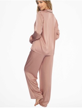 Атласная пижама со штанами Esotiq DILL 41490, Цвет: пыльная роза, Размеры: S, изображение 2