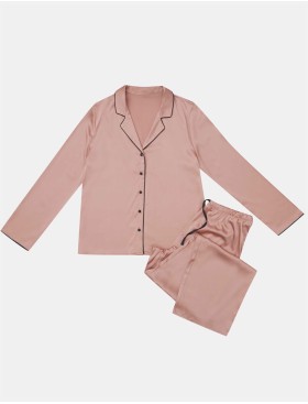 Атласная пижама со штанами Esotiq DILL 41490, Цвет: пыльная роза, Размеры: S, изображение 4