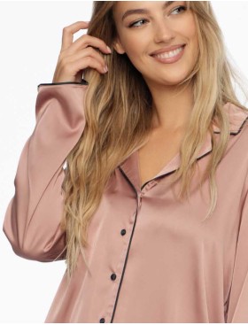 Атласная пижама со штанами Esotiq DILL 41490, Цвет: пыльная роза, Размеры: S, изображение 3