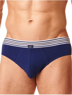 Мужские слипы Key MPP 273 B22 (2 шт) синий + серый, Цвет: синий + серый, Размеры: L