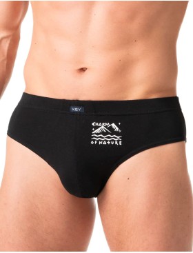 Мужские слипы Key MPP 777 A24 (2 шт) светло-серый + черный, Цвет: светло-серый + черны, Размеры: L