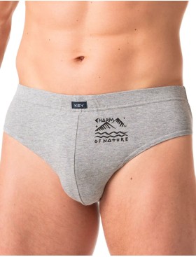 Мужские слипы Key MPP 777 A24 (2 шт) светло-серый + черный, Цвет: светло-серый + черны, Размеры: L, изображение 2