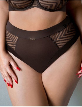 Трусы высокие Kris Line BROWNIE briefs high waist, Цвет: шоколадный, Размеры: L