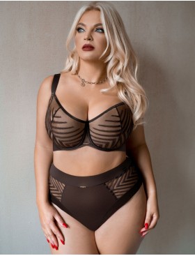 Трусы высокие Kris Line BROWNIE briefs high waist, Цвет: шоколадный, Размеры: L, изображение 3