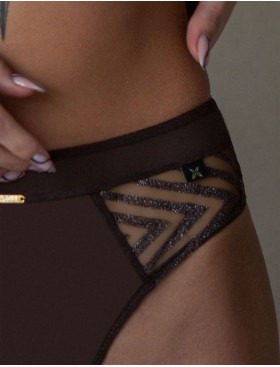 Трусики бразилиана Kris Line BROWNIE stringshorts, Цвет: шоколадный, Размеры: 2XL, изображение 3