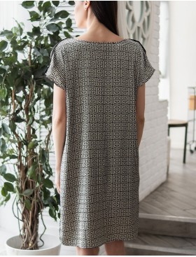 Короткая шёлковая туника Mia-Amore JADORE 4085, Цвет: черный, Размеры: 4XL/5XL, изображение 2