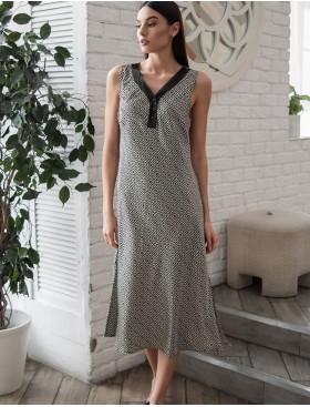 Длинная шёлковая сорочка Mia-Amore JADORE 4088, Цвет: черный, Размеры: 3XL, изображение 4