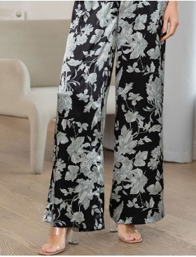 Шелковая пижама со штанами Mia-Amore VITTORIA 5156 черный, Цвет: черный, Размеры: S, изображение 5