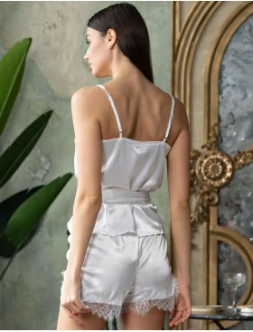 Шелковый комплект с шортами Mia-Amore WINDSOR 3882 белый, Цвет: белый, Размеры: S, изображение 2