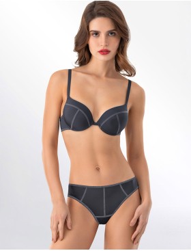 Трусы бразилиана Mioocchi RIANA 8255 perla blu, Цвет: perla blu (серо-сини, Размеры: S, изображение 2