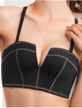 Бюстье-планж с пуш-ап Mioocchi RIANA 8158 nero, Цвет: nero (черный), Размеры: 80C