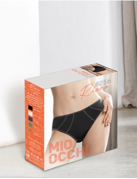 Трусы слипы Mioocchi RIANA 8256 perla blu, Цвет: perla blu (серо-сини, Размеры: S, изображение 4