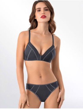 Трусы слипы Mioocchi RIANA 8256 perla blu, Цвет: perla blu (серо-сини, Размеры: S, изображение 2