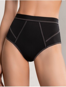 Трусы стринги высокие Mioocchi RIANA 8258 nero, Цвет: nero (черный), Размеры: S