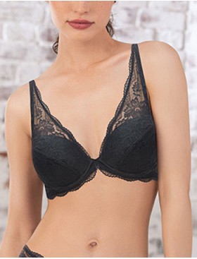 Бралетт с формованной чашкой Mioocchi MALENA 8120 nero, Цвет: nero (черный), Размеры: 95D