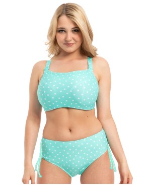 Женские плавки в горошек Akcent 2425, Цвет: аквамарин, Размеры: 3XL, изображение 3