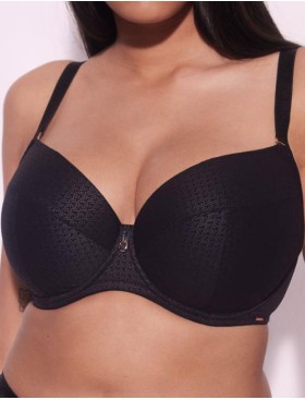 Бюстгальтер уплотненный Alles DIAMANTE U черный, Цвет: черный, Размеры: 90B