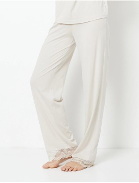 Трикотажная пижама с брюками Aruelle EVELYN, Цвет: светло-бежевый, Размеры: S, изображение 4