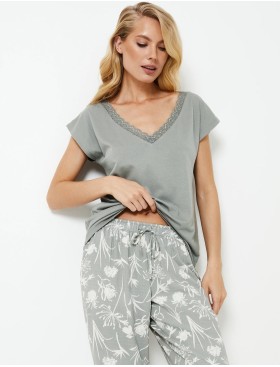 Пижама женская с брюками Aruelle FABIANA, Цвет: хаки, Размеры: XS