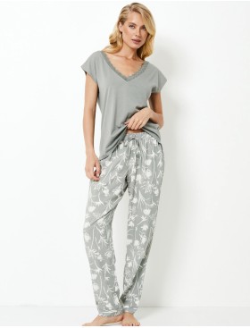 Пижама женская с брюками Aruelle FABIANA, Цвет: хаки, Размеры: XS, изображение 2