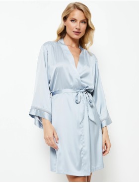 Халат с широкими рукавами Aruelle ISLA, Цвет: голубой, Размеры: XS
