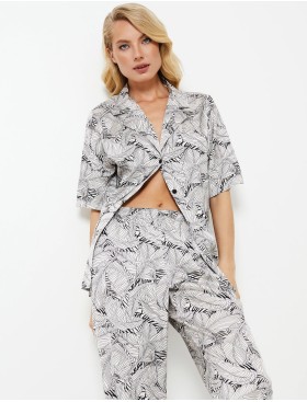 Женская пижама Aruelle KLAUDIE, Цвет: молочный/черный, Размеры: S