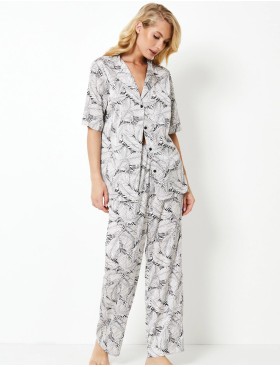 Женская пижама Aruelle KLAUDIE, Цвет: молочный/черный, Размеры: S, изображение 2