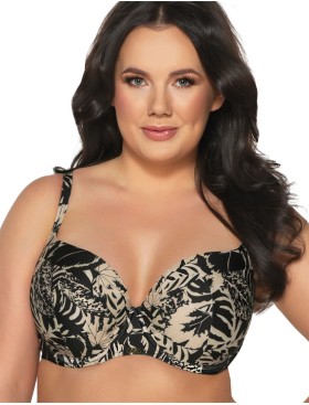 Верх купальника поролоновый Ava MOCCA SK184 U, Цвет: чёрно-бежевый, Размеры: 70G, изображение 3