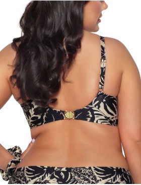 Верх купальника поролоновый Ava MOCCA SK184 U, Цвет: чёрно-бежевый, Размеры: 70G, изображение 2