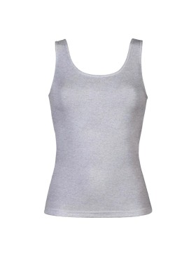 Майка хлопковая на широких бретелях Cotonella GD009 L_ALTRA grigio melange, Цвет: grigio melange (серы, Размеры: S, изображение 2