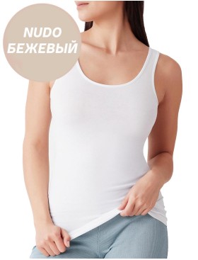 Майка хлопковая на широких бретелях Cotonella GD009 L_ALTRA nudo, Цвет: nudo (бежевый), Размеры: M