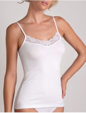 Майка хлопковая на тонких бретелях Cotonella GD135 L_ALTRA bianco, Цвет: bianco (белый), Размеры: XL