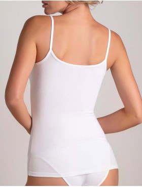 Майка хлопковая на тонких бретелях Cotonella GD135 L_ALTRA bianco, Цвет: bianco (белый), Размеры: XL, изображение 2