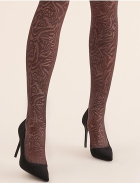 Колготки с узором Gabriella 309 CAMEO coffee 60 den, Цвет: коричневый, Размеры: 4