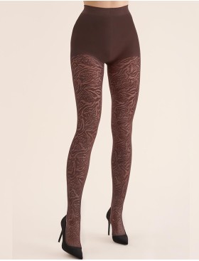Колготки с узором Gabriella 309 CAMEO coffee 60 den, Цвет: коричневый, Размеры: 4, изображение 2