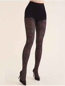 Колготки с узором Gabriella 309 CAMEO nero 60 den, Цвет: чёрный, Размеры: 2, изображение 3