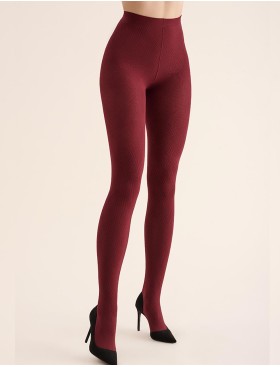 Колготки с геометрическим узором Gabriella 314 ELENA bordo 60 den, Цвет: бордовый, Размеры: 4, изображение 2