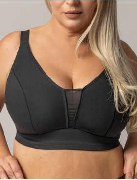 Бюстгальтер без косточек Kris Line MARCELLA micromodal черный, Цвет: черный, Размеры: 90D