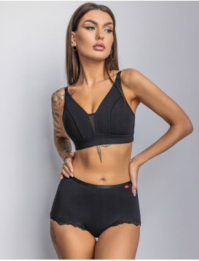 Трусы шорты Kris Line MARCELLA BLACK shorts micromodal, Цвет: черный, Размеры: 2XL, изображение 8
