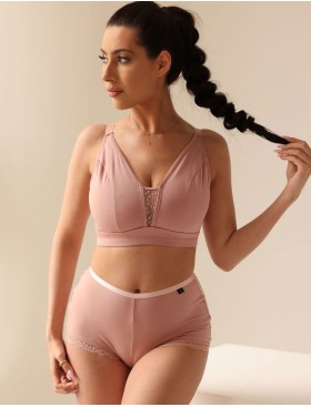 Трусы шорты Kris Line MARCELLA POWDER shorts micromodal, Цвет: пудровый, Размеры: 2XL, изображение 3