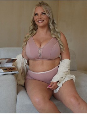 Бюстгальтер без косточек Kris Line MARCELLA POWDER micromodal, Цвет: пудровый, Размеры: 70DD, изображение 9