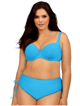 Яркий купальник с высокими плавками Lorin L2546/3, Цвет: голубой, Размеры: 80G, изображение 2