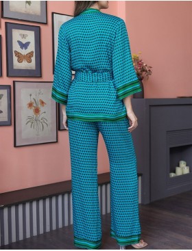 Комплект тройка из вискозы с шелком Mia-Amore KAILI 5036, Цвет: малахит, Размеры: XS, изображение 2