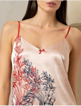 Короткая атласная сорочка Mia-Amore MUSE 7390, Цвет: пудровый, Размеры: XL, изображение 4