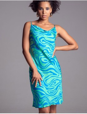 Сорочка из вискозы с шелком Mia-Amore SEVILLE 5060 зеленый/голубой, Цвет: зеленый/голубой, Размеры: L