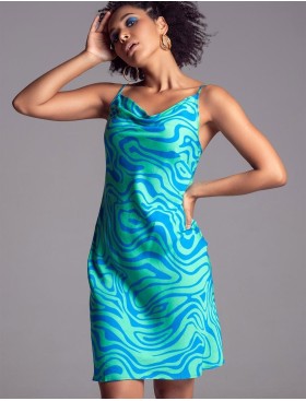 Сорочка из вискозы с шелком Mia-Amore SEVILLE 5060 зеленый/голубой, Цвет: зеленый/голубой, Размеры: L, изображение 5